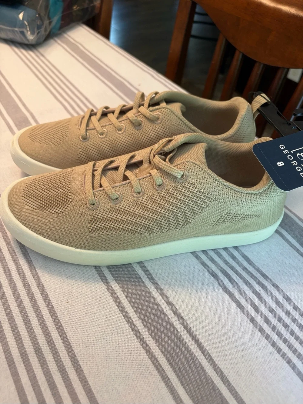 Men's George Casual Knit Sneakers in Beige